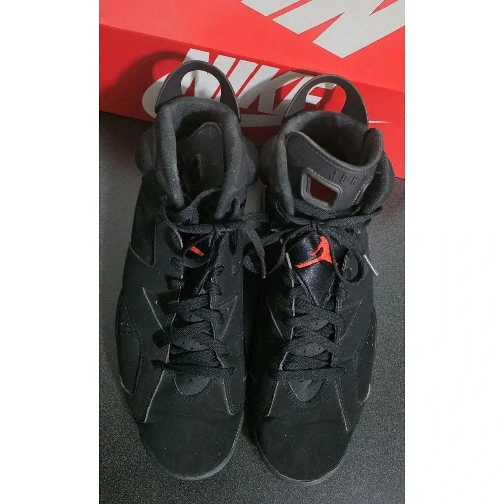 Nike Air Jordan Retro 6 Black Infrared Salesman 2019 Sz 12 Basketball‎ Shoes EUC